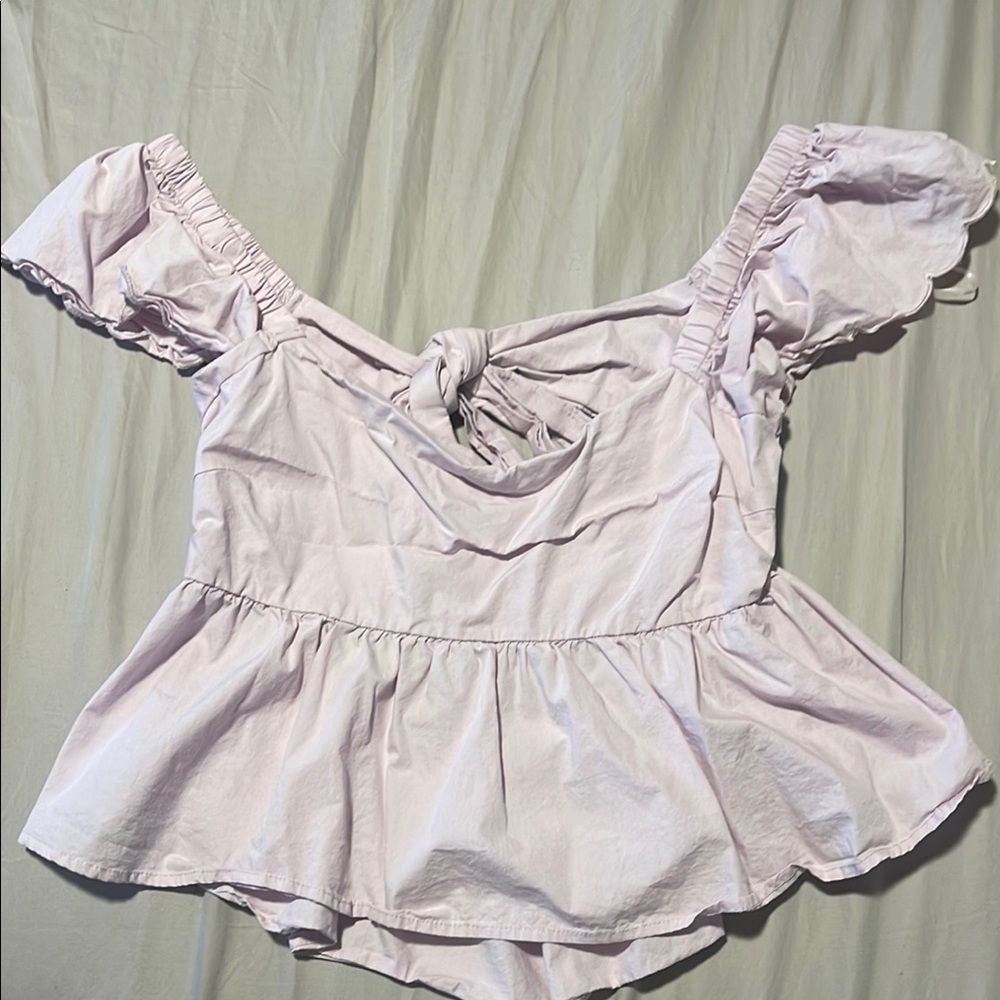 Women's Ruffle Top tie back - Light Purple